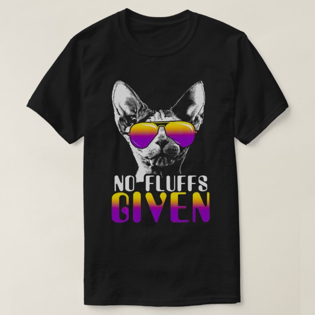 Inga vätskor som ges till sphyn Cat Sunglass Cute  T Shirt (Design framsida)