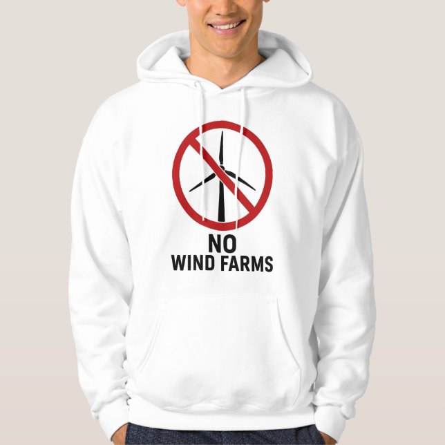 Inga vindkraftparker - Inga vindkraftverk Hoodie (Framsida)