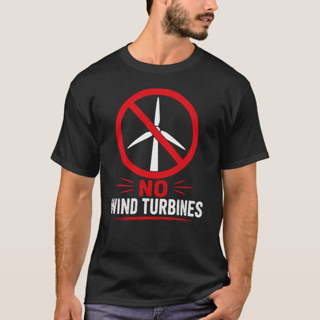 Inga vindkraftverk landsbygdens protest t shirt (Framsida)