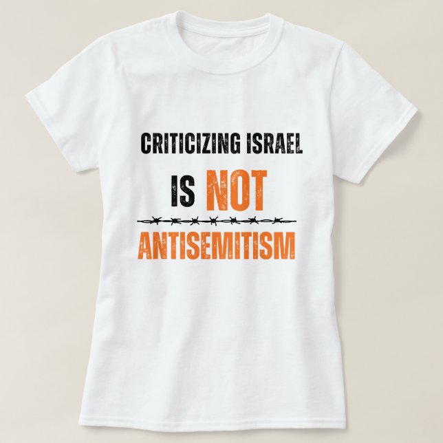 Inga Zionist-droger T Shirt (Design framsida)