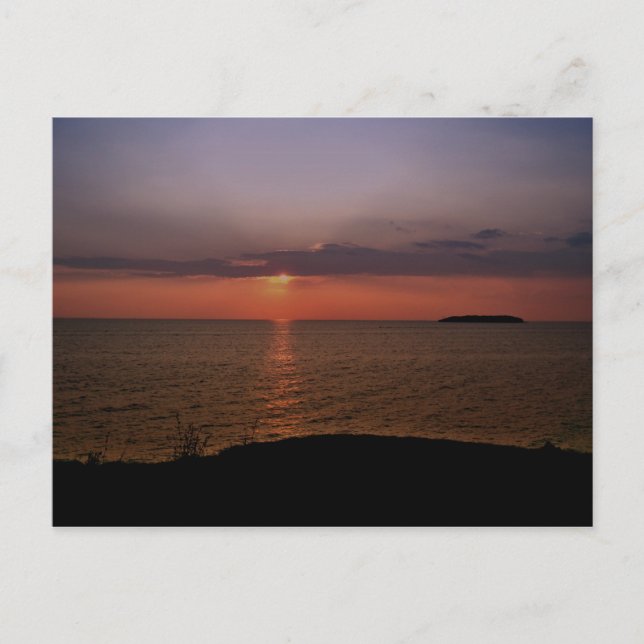 Ingående Bay-solnedgång Vykort (Framsida)