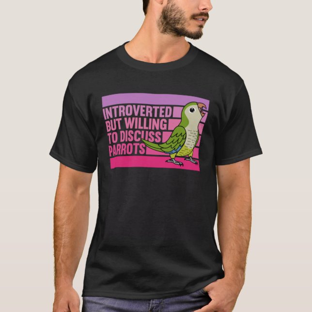 Ingående parrots Grönt Munk Parakeet Quaker T Shirt (Framsida)