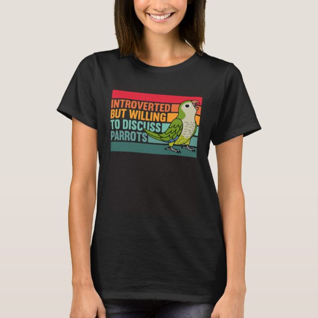 Ingående parrots Grönt Munk Parakeet Quaker T Shirt (Framsida)