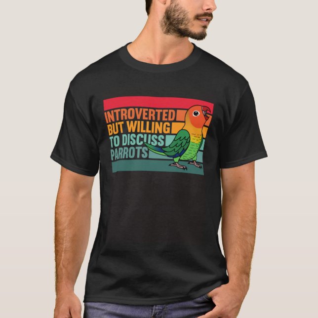 Ingång, men Parrots Fischers Lovebird T Shirt (Framsida)