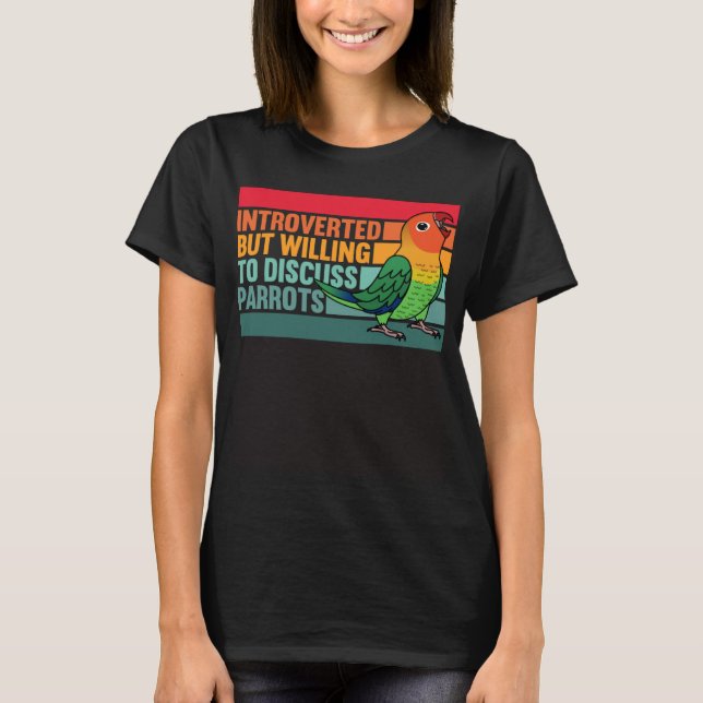 Ingång, men Parrots Fischers Lovebird T Shirt (Framsida)