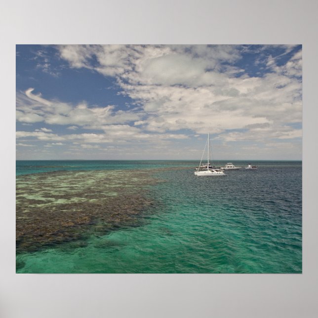 Ingång till berömd Blue Hål Poster (Framsidan)