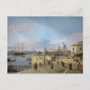Ingång till Grand Canal från Molo, Venedig Vykort