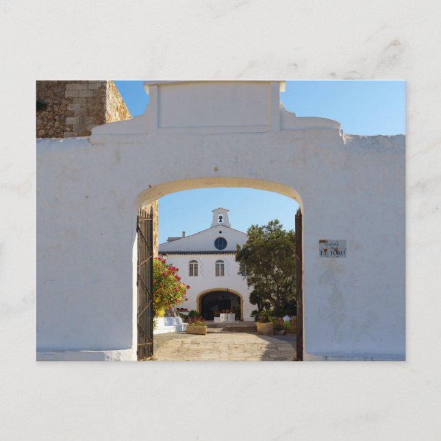 Ingång till Monte Toro kloster - Menorca, Spanien Vykort (Framsida)