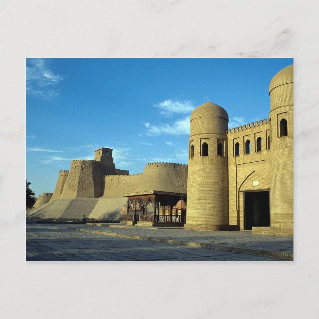 Ingång till stad, Khiva, Uzbekistan Vykort (Framsida)