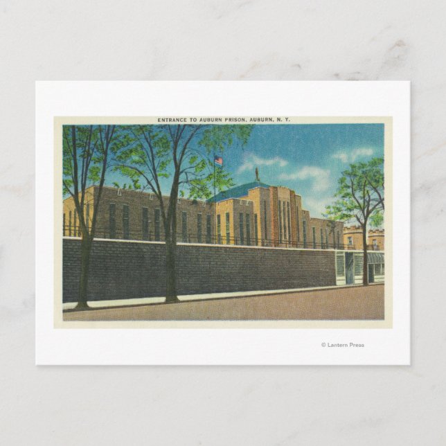 Ingångsbild till Auburn-fängelset Vykort (Framsida)