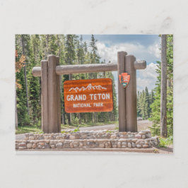 Ingångsskylt till Grand Teton National Park Vykort