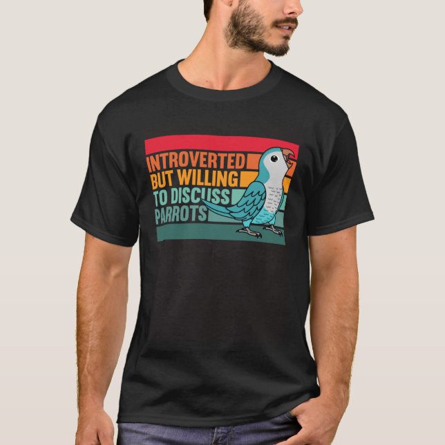 Ingår, men Parrots Blue Munk Parakeet Quaker T Shirt (Framsida)
