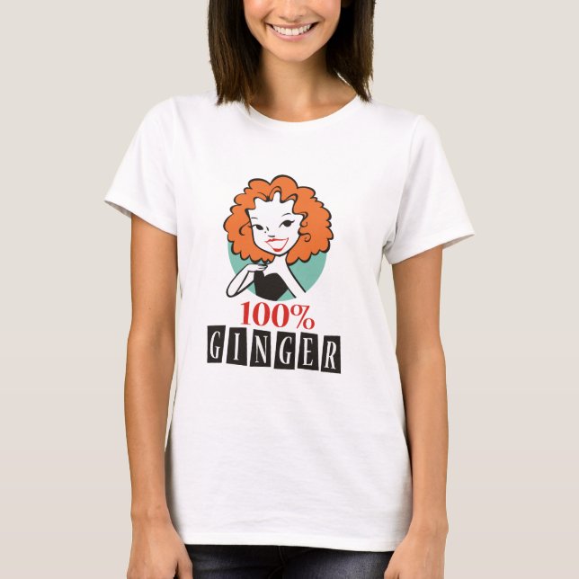 Ingefära 100% tee shirt (Framsida)