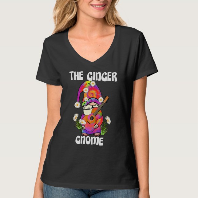 Ingefära Gnome God Jul Tie Dye Pyjamas T Shirt (Framsida)