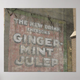 Ingefära-Minten Julep undertecknar Poster