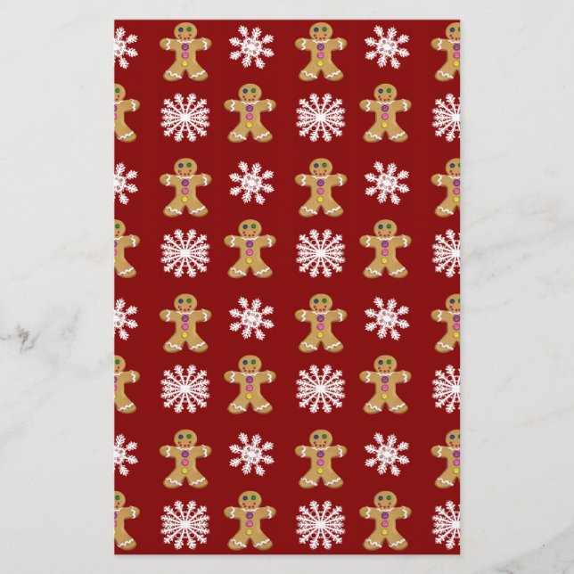 Ingefära och snö brevpapper (Framsida)
