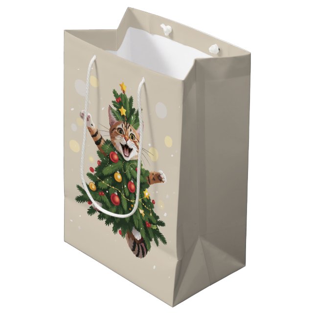Ingefära Orange Katt Julgran Söt Jul  (Framsidan Vinklad)