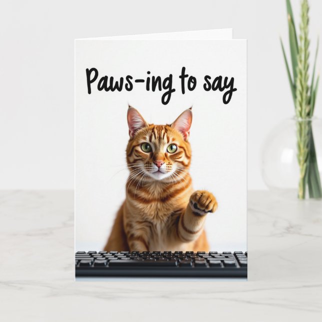 Ingefära Tabby Pawsar För Att Säga Kort (Framsida)