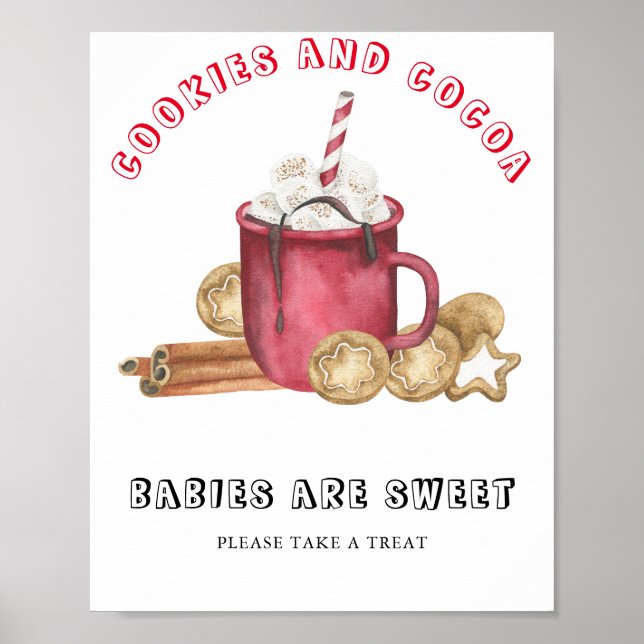 Ingefärskakor med kakaobabies är söta  poster (Framsidan)