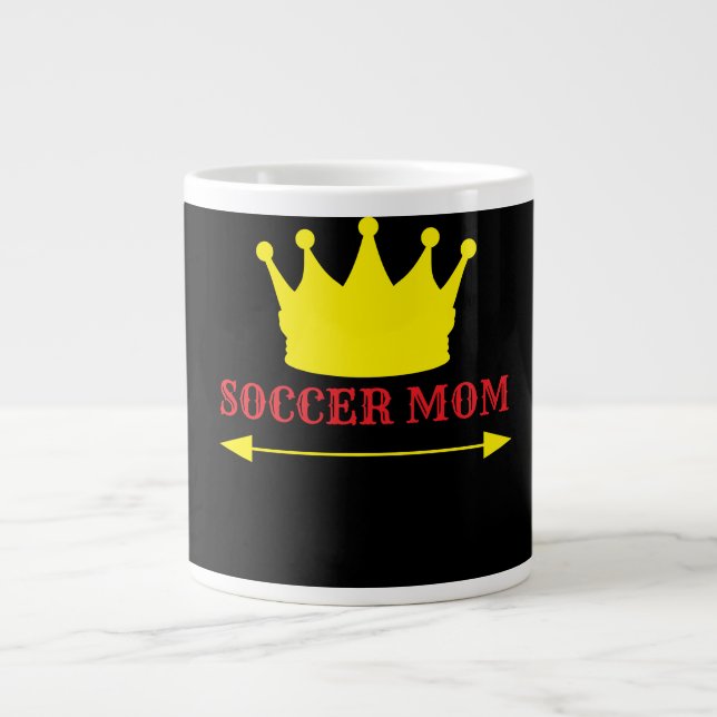 Ingen 1 fotbollsmamma jumbo mugg (Framsidan)