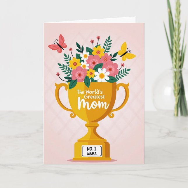 Ingen 1 Mamma Trophy Bukett Kort (Framsida)