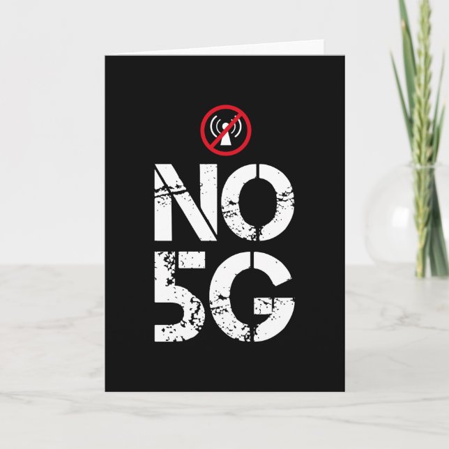 Ingen 5G - Anti-5G Strålning Present Kort (Framsida)