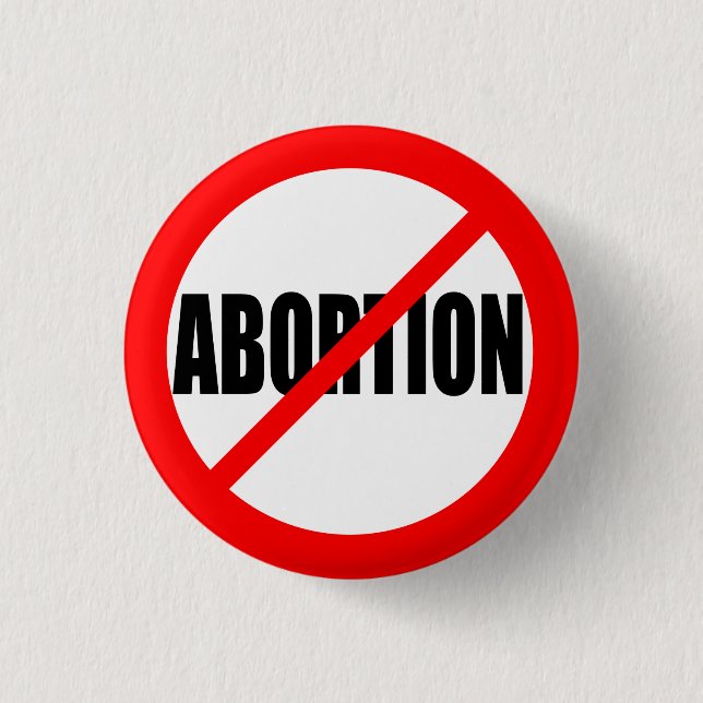 "INGEN ABORTION" KNAPP (Framsida)