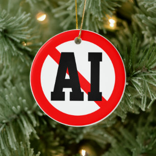 Ingen AI Julgransprydnad Keramik