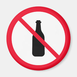 Ingen alkohol | Rött cirkeltecken | Magnet
