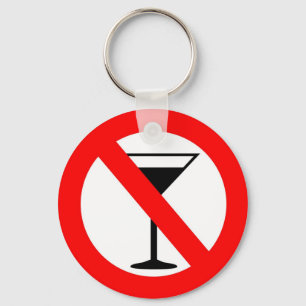 Ingen alkohol undertecknar nyckelring