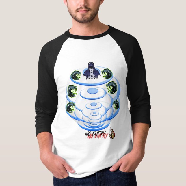 Ingen Anime-portal - Raglan Tee - fri passning (Framsida)