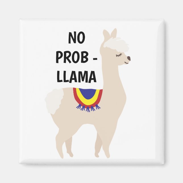 Ingen antydan till Prob Llama Cute Magnet (Framsidan)