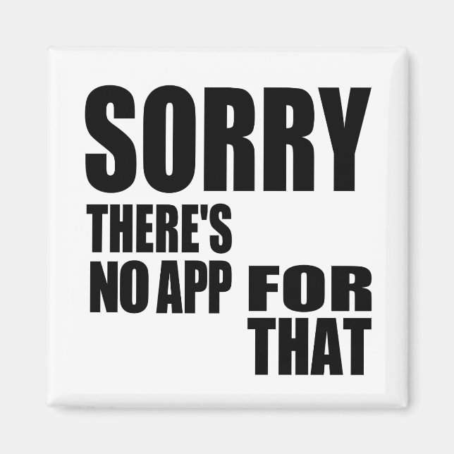 Ingen app för det magnet (Framsidan)