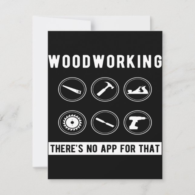 Ingen app för Woodworking working Inbjudningar (Framsida)