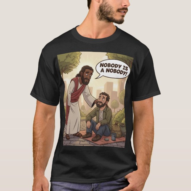 Ingen är en ingen - Geez-us T-Shirt (Framsida)