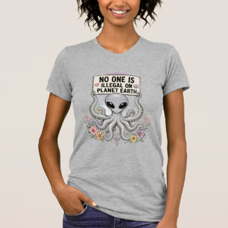 INGEN ÄR ILLEGAL PÅ PLANETEN JORDEN T SHIRT