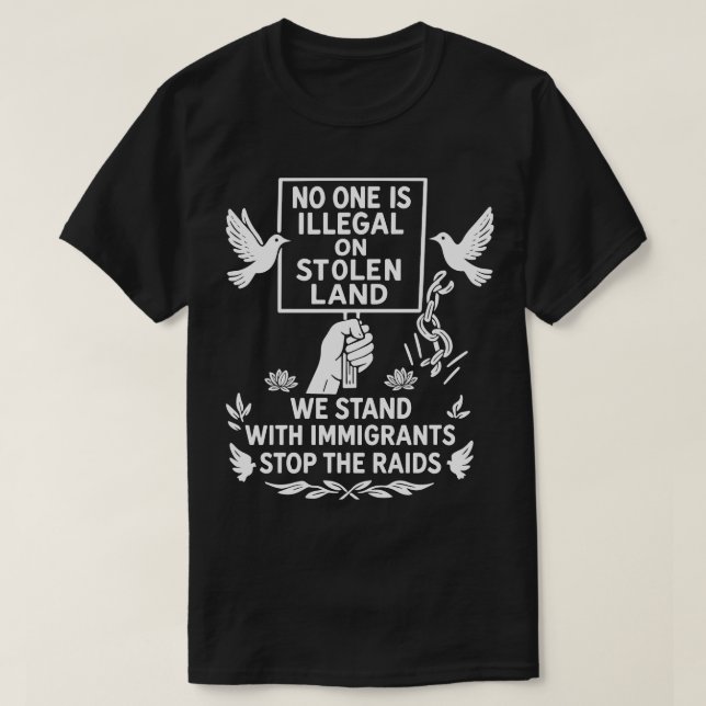 Ingen är olaglig i fråga om den statliga säkerhete t shirt (Design framsida)