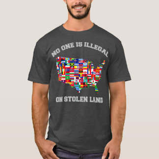 Ingen är olaglig mot invandrare från fastlandet oc t shirt