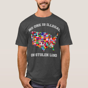 Ingen är olaglig mot invandrare från fastlandet t shirt
