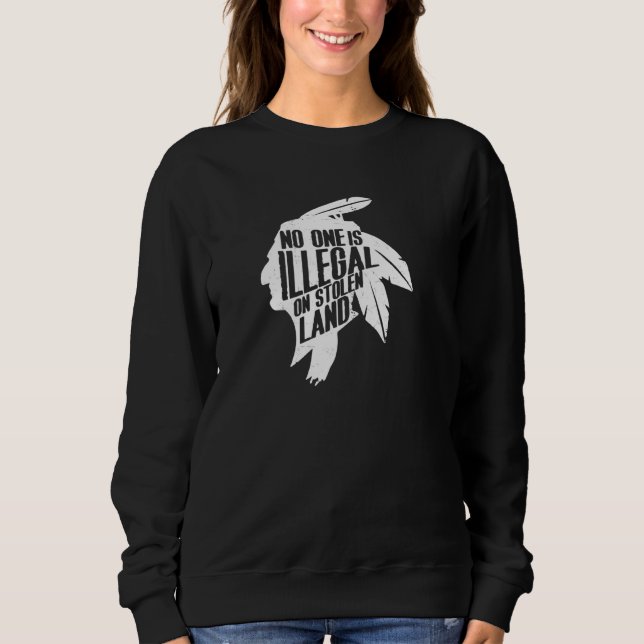 Ingen är olaglig på den inhemska invandraren i ste t shirt (Framsida)