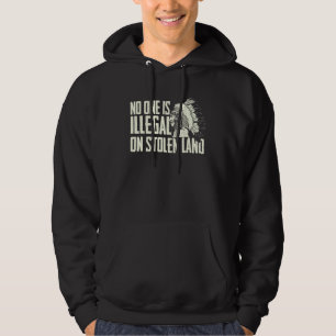 Ingen är olaglig på stenkolsmark - indisk medborga hoodie