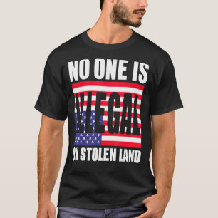 Ingen är olaglig på stenkolsmark t shirt