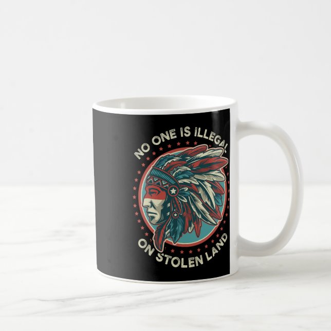 Ingen är olaglig på Stolen Land Kaffemugg (Höger)