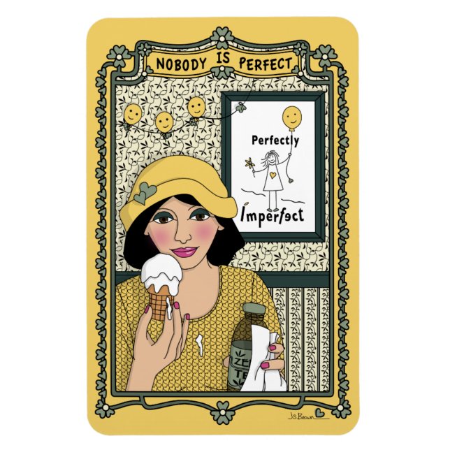 Ingen är Perfekt_C_4x6-kylmagnet Magnet (Vertikal)