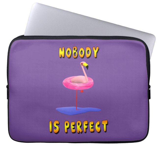 Ingen är perfekt Flamingo Datorfodral (Framsidan)