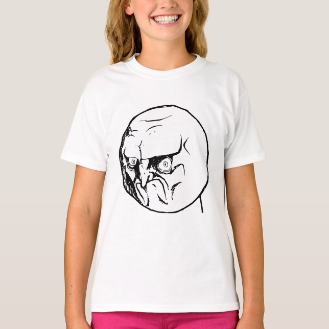 Ingen Arg Rage Ansikte Rageface Memace-Tecknad T-shirt (Framsida)