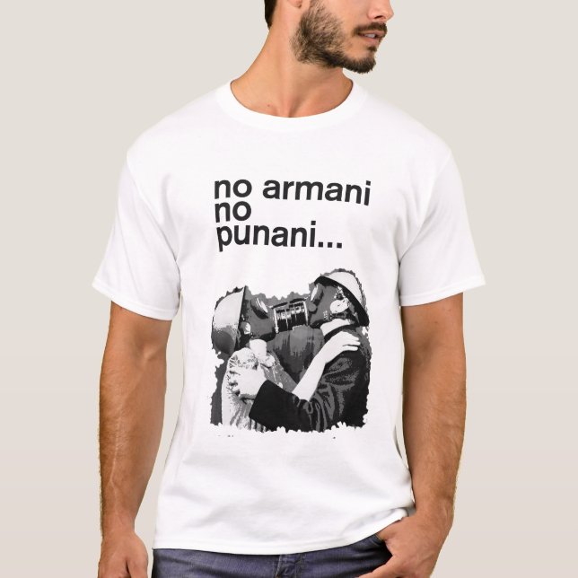 ingen armani ingen punani t-shirt (Framsida)