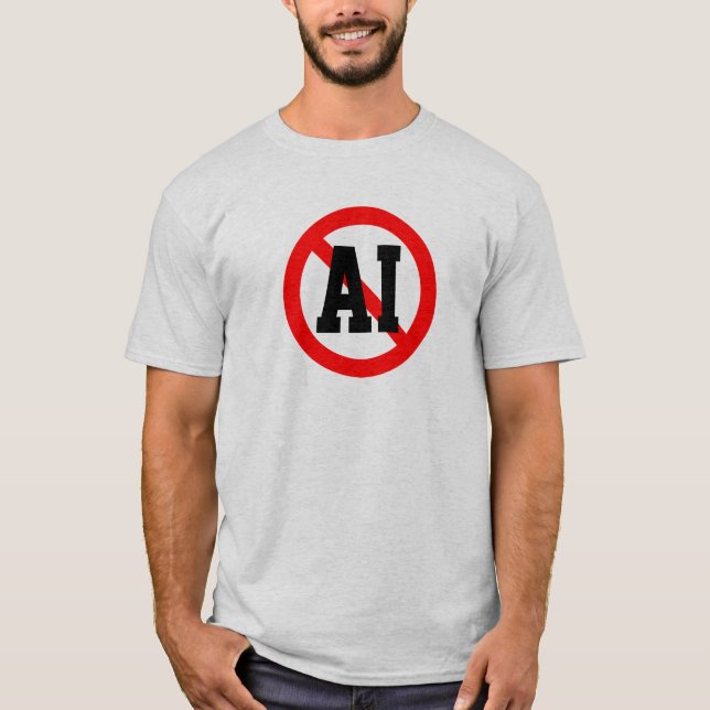 Ingen artificiell intelligens t shirt (Framsida)