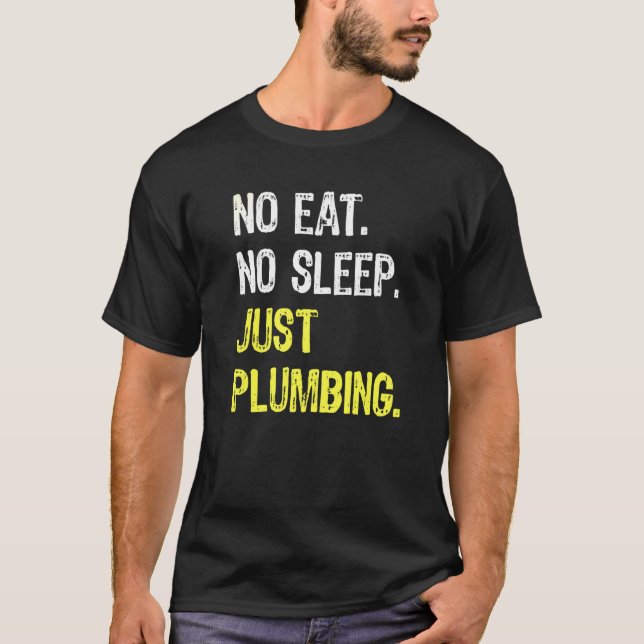 Ingen äter, strömsparläge, bara rörsystem Upprepat T Shirt (Framsida)