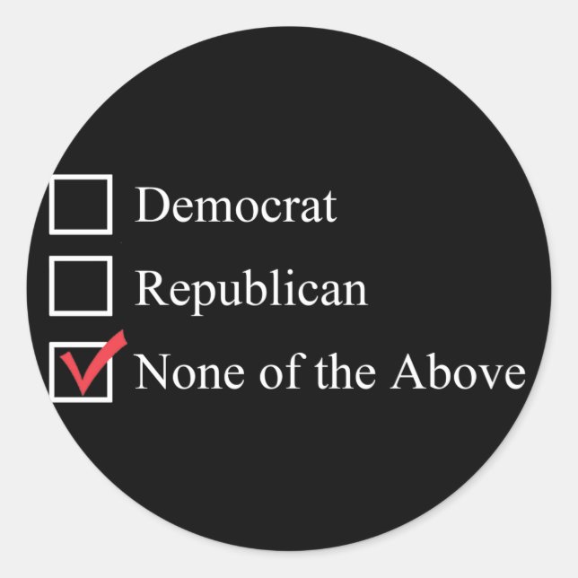 Ingen av ovanstående klistermärken (Framsida)